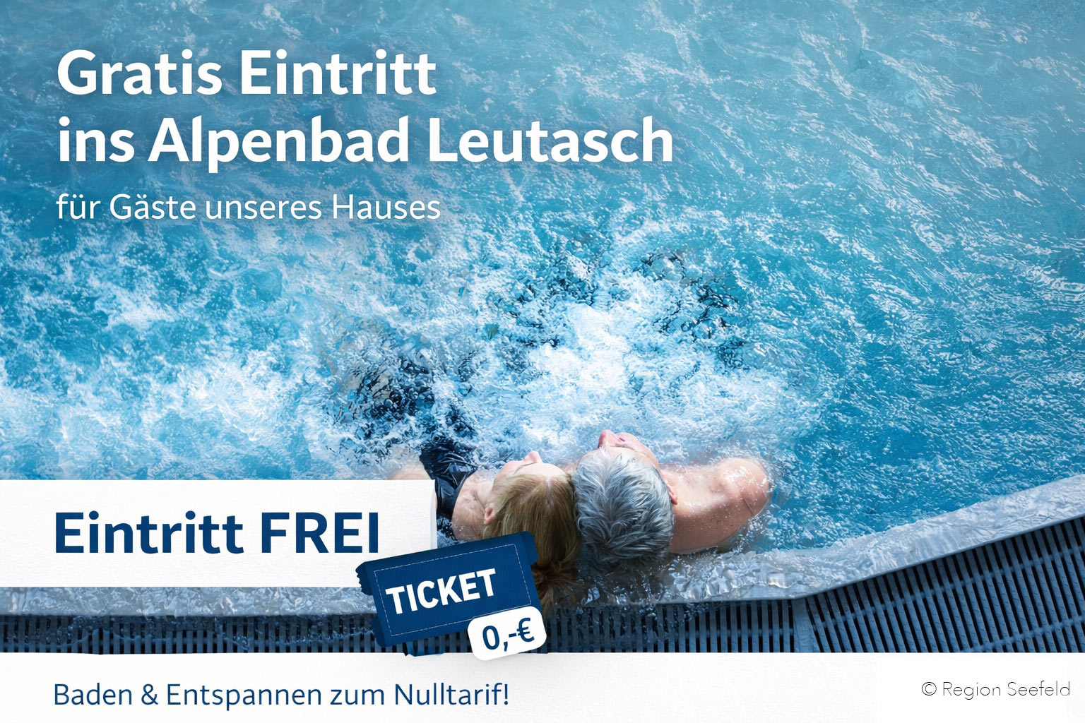 Kostenloser Eintritt ins Alpenbad Leutasch
